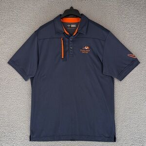 Callaway Opti-Dri Men's XL Navy & Orange short sleeve golf Polo Shirt stretch